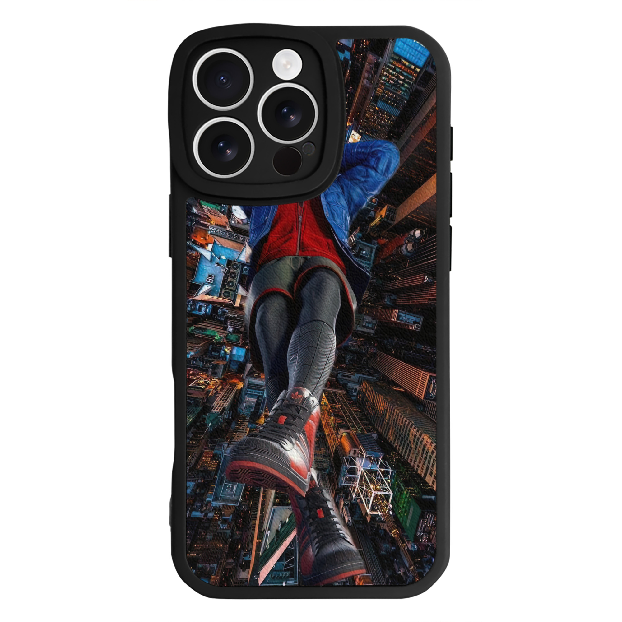 （画像用） Spider Man スパイダーマン 【iPhone 16シリーズ対応】シリコンスマホケース（レザー調） 材質：シリコン